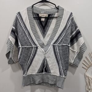 Younique V-Neck Inside Out Vintage Sweater